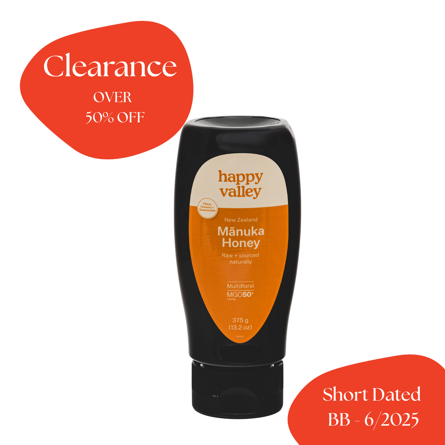 Creamy & Squeezy MGO50+ Mānuka Honey Clearance