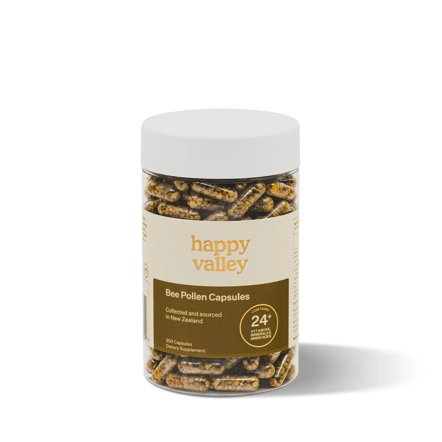 Bee Pollen Capsules 300 Happy Valley