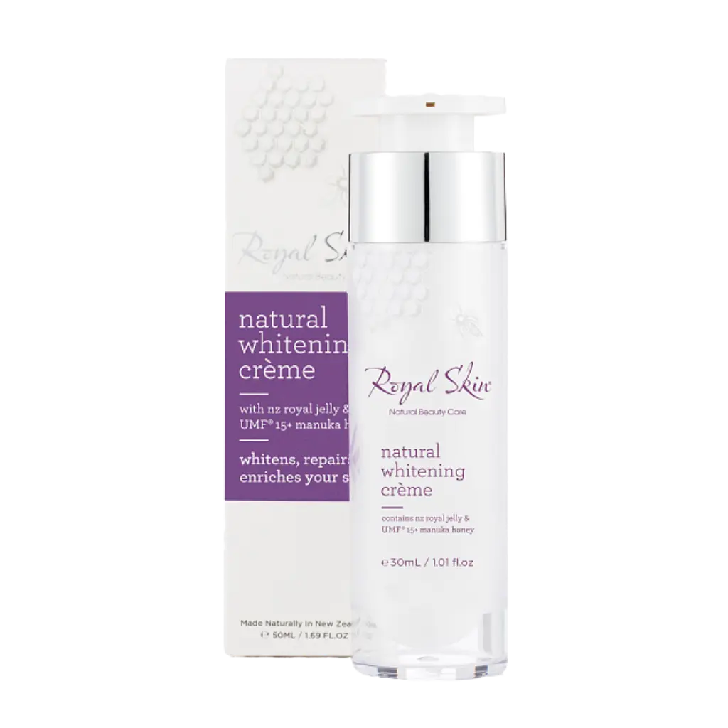 Royal Skin Natural Whitening Creme 30ml Made from Royal Jelly and Manuka Honey