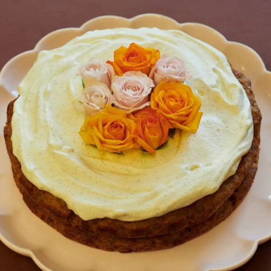 Banana-Honey-Apricot-Cake-with-Honey-Whipped-Cream Happy Valley Honey