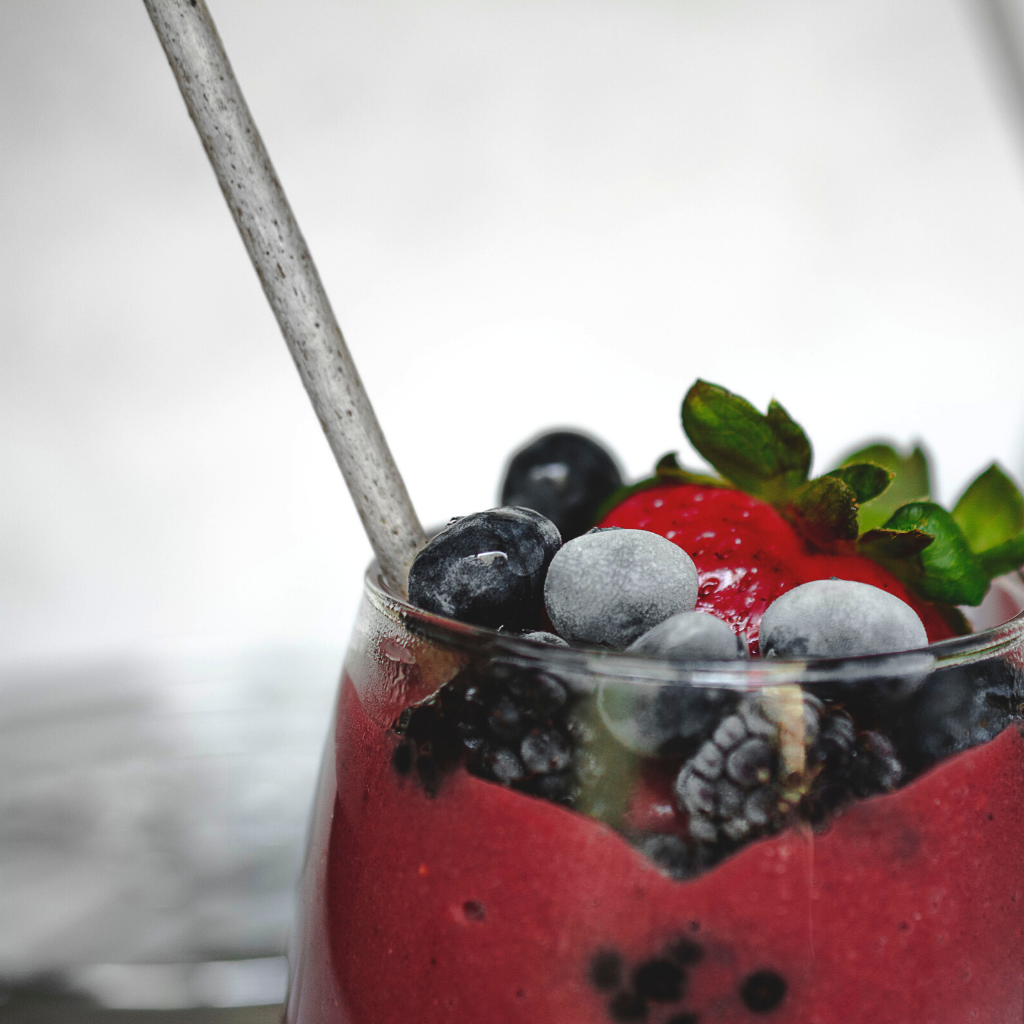 Blueberry Rhubarb Granita - Sugar Free