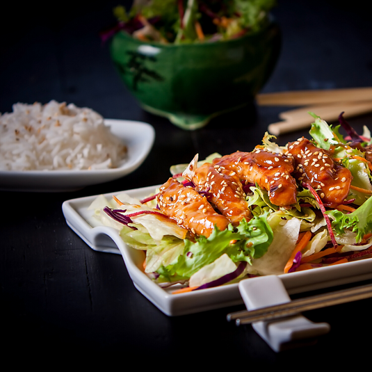 Teriyaki Chicken Salad with Rice