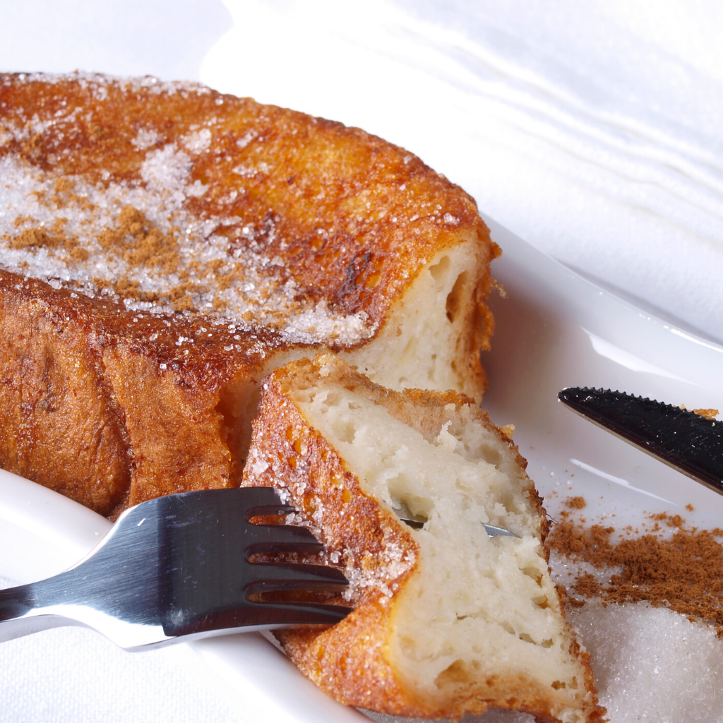 Torrijas with Oranges & Strawberries Bathed in Honey