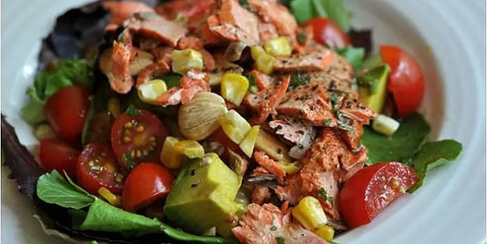 Manuka-Glazed-Salmon-Salad Happy Valley Honey