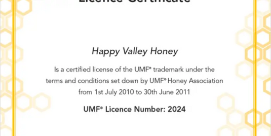 UMF-License Happy Valley Honey