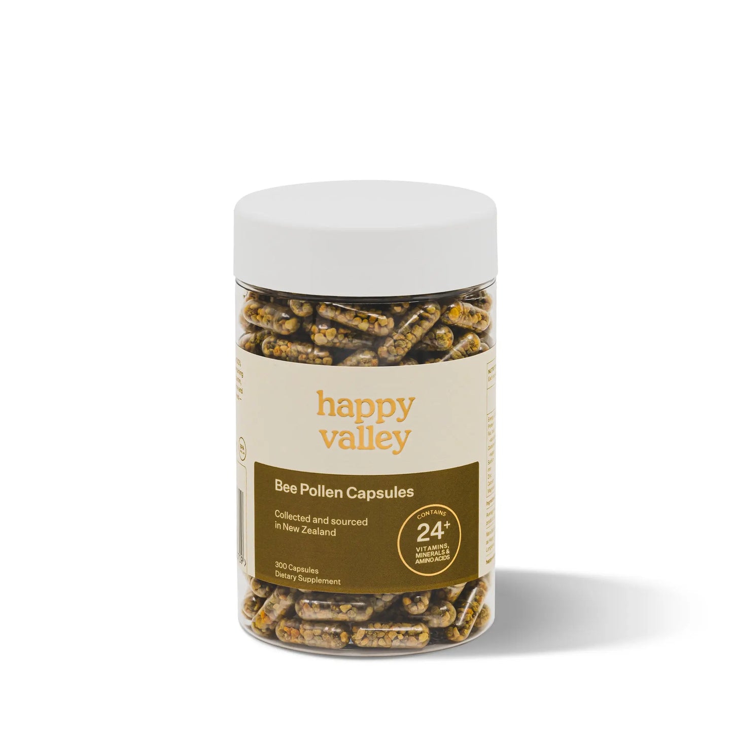 Bee Pollen Capsules 300 Happy Valley