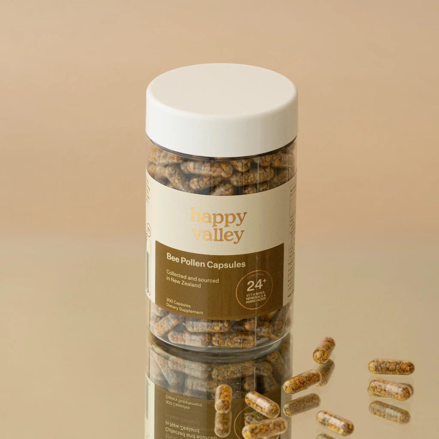 Bee Pollen Capsules 300 Happy Valley
